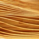 brown and white striped textile